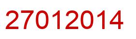 Number 27012014 red image
