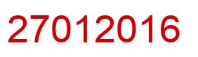 Number 27012016 red image