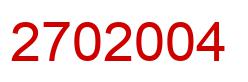 Número 2702004 imagen rojo
