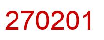 Number 270201 red image
