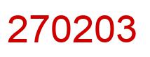 Number 270203 red image