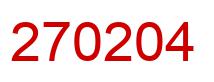 Number 270204 red image