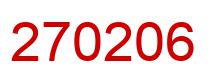 Number 270206 red image