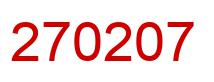 Number 270207 red image
