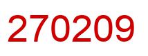 Number 270209 red image