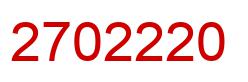 Number 2702220 red image