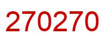 Number 270270 red image