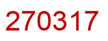 Number 270317 red image