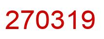 Number 270319 red image