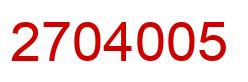 Number 2704005 red image