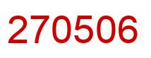 Number 270506 red image