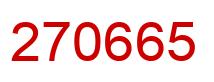 Number 270665 red image