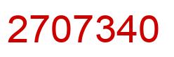 Number 2707340 red image