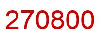 Number 270800 red image