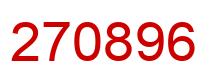 Número 270896 imagen rojo