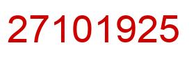 Number 27101925 red image