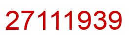 Número 27111939 imagen rojo