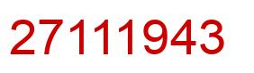 Número 27111943 imagen rojo