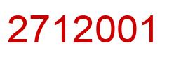 Número 2712001 imagen rojo
