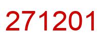 Number 271201 red image