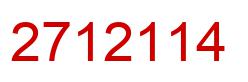 Number 2712114 red image