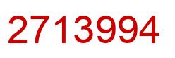 Number 2713994 red image