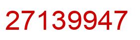 Number 27139947 red image