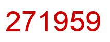 Number 271959 red image