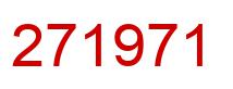 Number 271971 red image