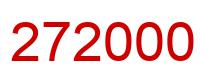Number 272000 red image