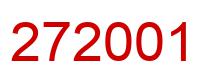 Number 272001 red image