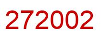 Number 272002 red image