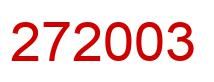 Number 272003 red image