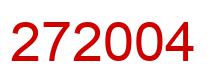 Number 272004 red image