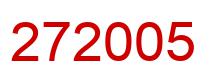 Number 272005 red image