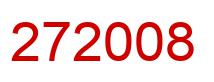Number 272008 red image