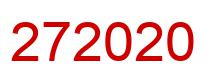 Number 272020 red image
