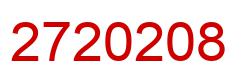Number 2720208 red image