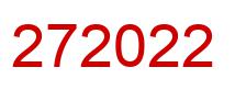 Number 272022 red image
