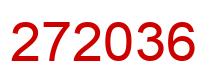 Number 272036 red image