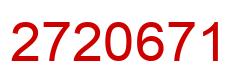 Number 2720671 red image