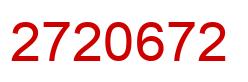 Number 2720672 red image