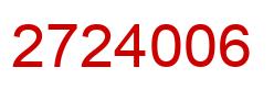 Number 2724006 red image