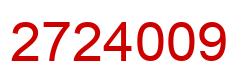 Number 2724009 red image