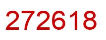 Number 272618 red image