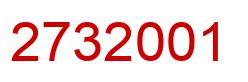 Número 2732001 imagen rojo