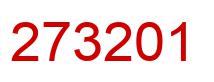 Number 273201 red image