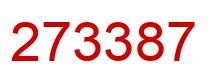 Number 273387 red image
