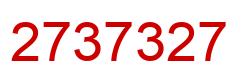 Number 2737327 red image