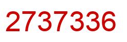 Number 2737336 red image